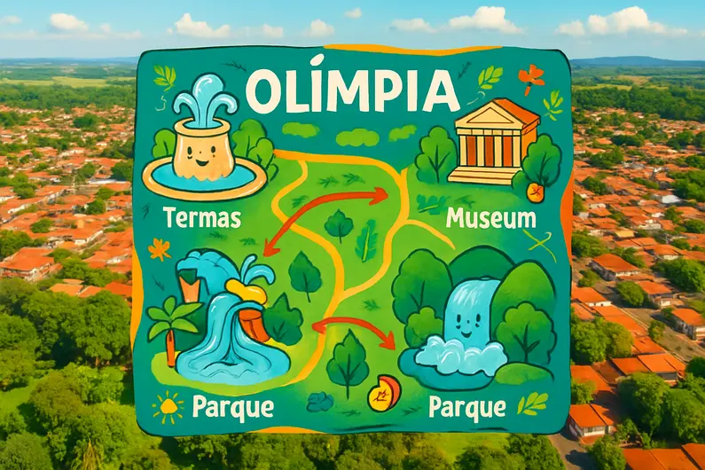 Mapas e Infográficos de Olímpia: Guia Visual da Cidade