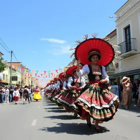 Cortejo do Festival do Folclore toma conta das ruas de Olímpia cortejo do Festival do Folclore